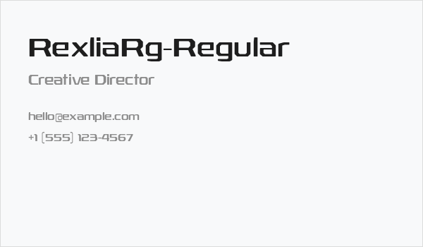 RexliaRg-Regular Business Card