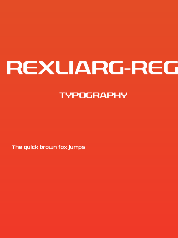 RexliaRg-Regular Poster