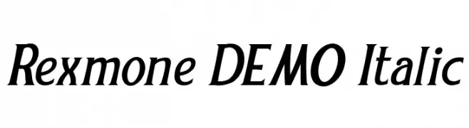 Rexmone DEMO Italic  Frei Schriftart Herunterladen