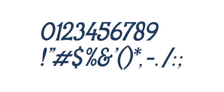 Rexmone DEMO Italic Other Characters