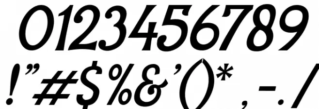 Rexmone DEMO Italic Font OTHER CHARS