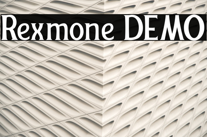 Rexmone DEMO Font examples