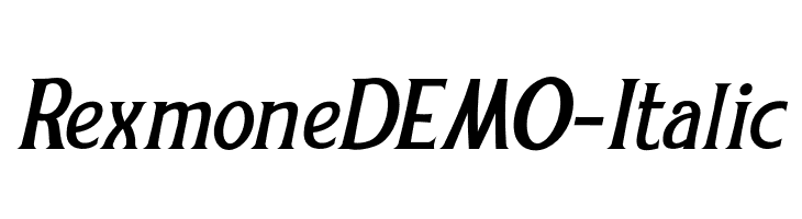 RexmoneDEMO-Italic  baixar fontes gratis