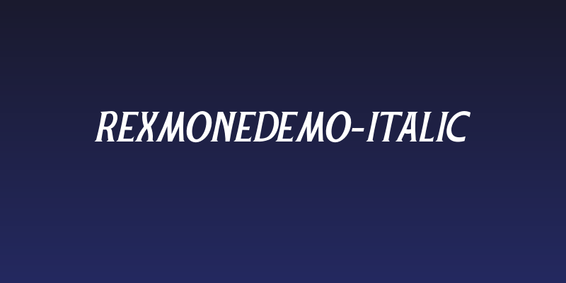 RexmoneDEMO-Italic Social Header