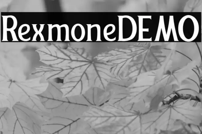 RexmoneDEMO Font examples