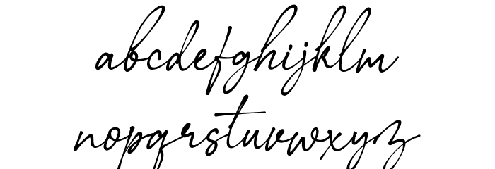 Rextions Script Font LOWERCASE