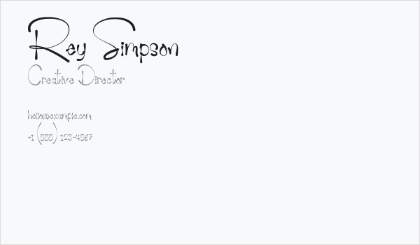 Rey Simpson Business Card