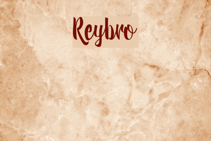 Reybro Schriftart examples
