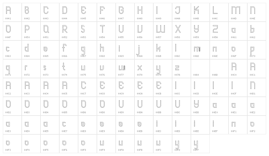 Reyburn Demo Outline Character Map