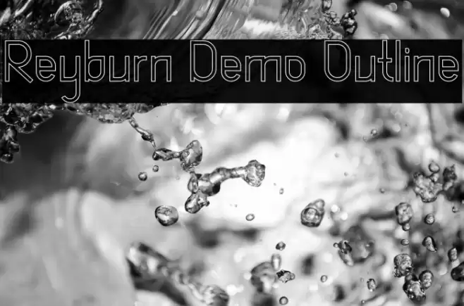 Reyburn Demo Outline Font examples