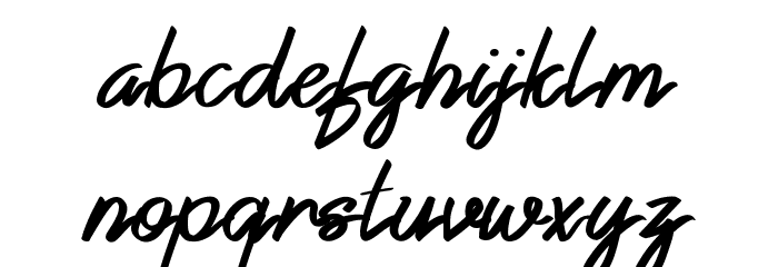 Reyburn Demo Script Font LOWERCASE