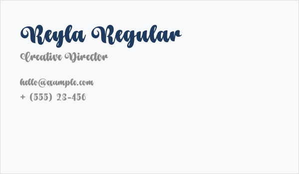 Reyla Regular Business Card