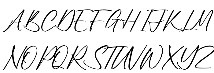 Reymonde Signature Font UPPERCASE