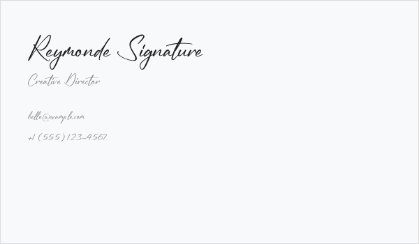 Reymonde Signature Business Card