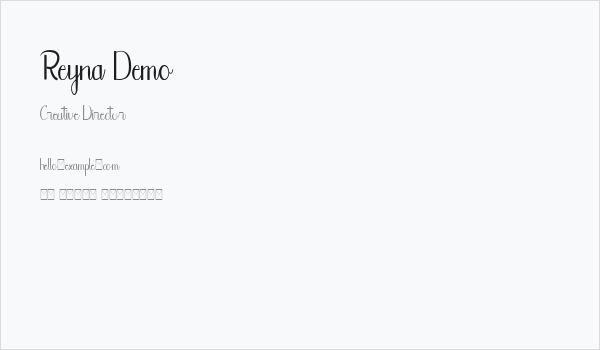 Reyna Demo Business Card