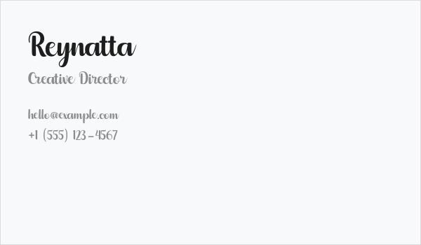 Reynatta Business Card