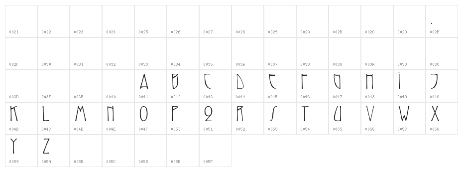 ReynoldCaps Character Map