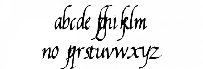 Reynolds Chancery Font Litere mici