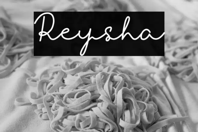 Reysha Font examples