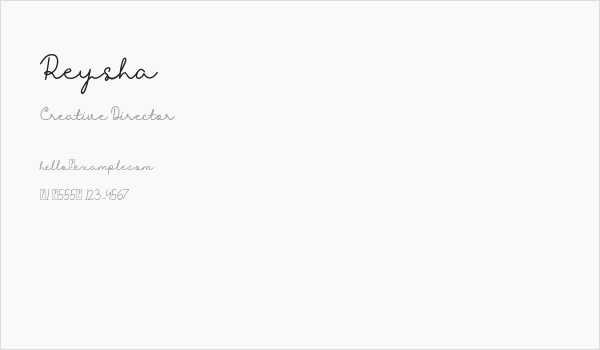 Reysha Business Card