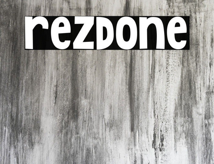 Rezdone Font examples