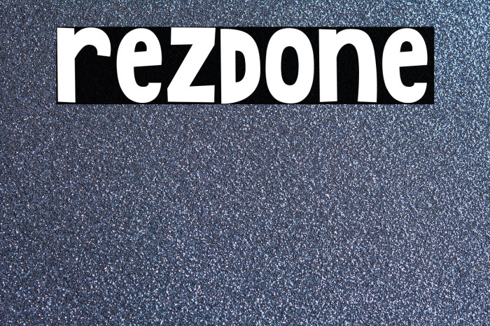 Rezdone Font examples