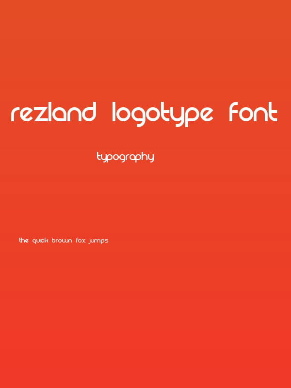 Rezland Logotype Font Poster