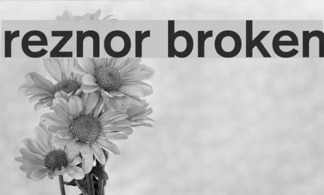 Reznor Broken Caratteri examples