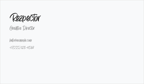 Rezpector Business Card