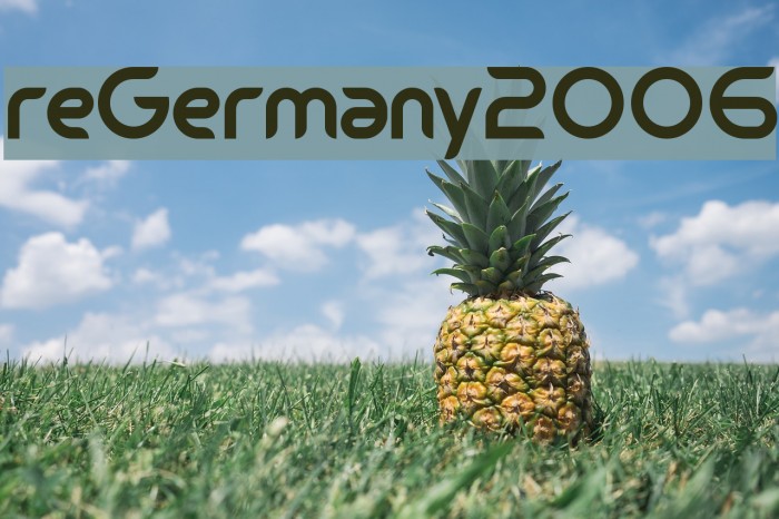 reGermany2006 Schriftart examples