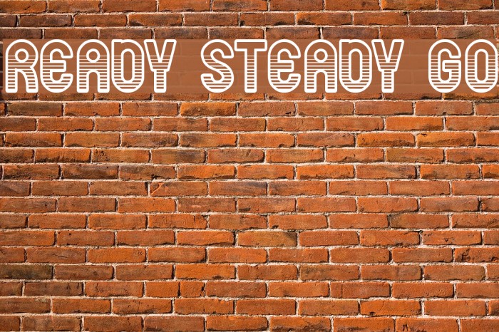 ready steady go Font examples