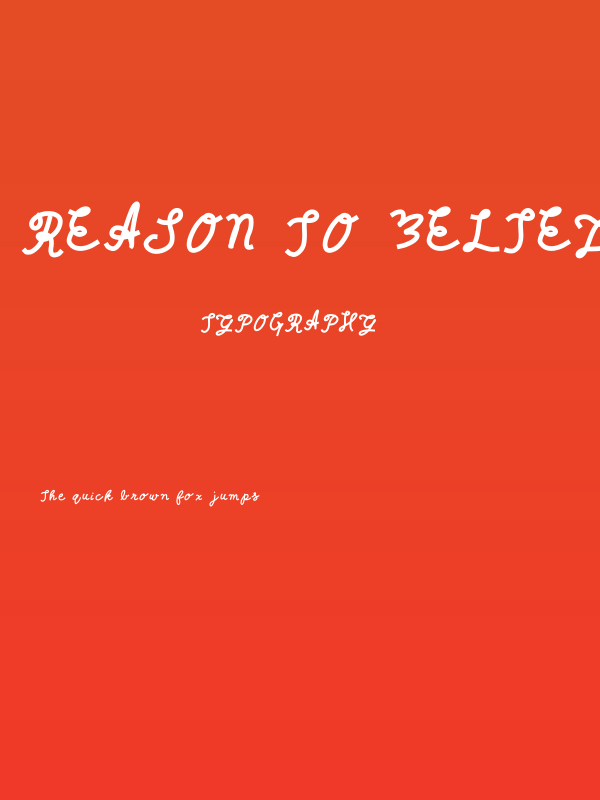 reason to believe Poster