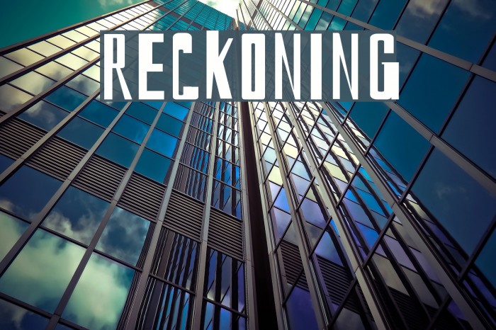 reckoning Font examples