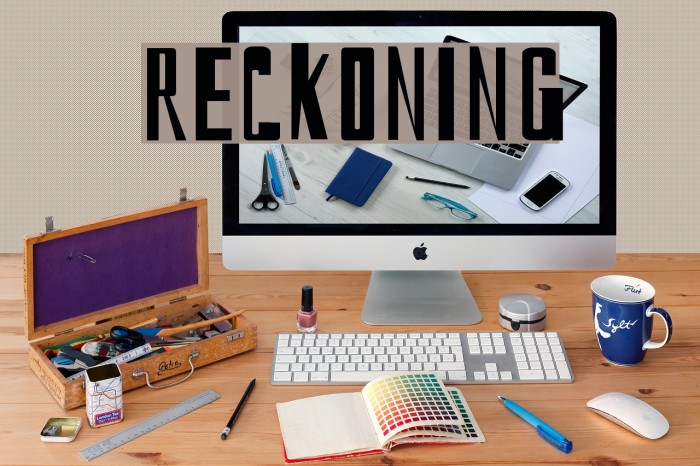 reckoning Font examples