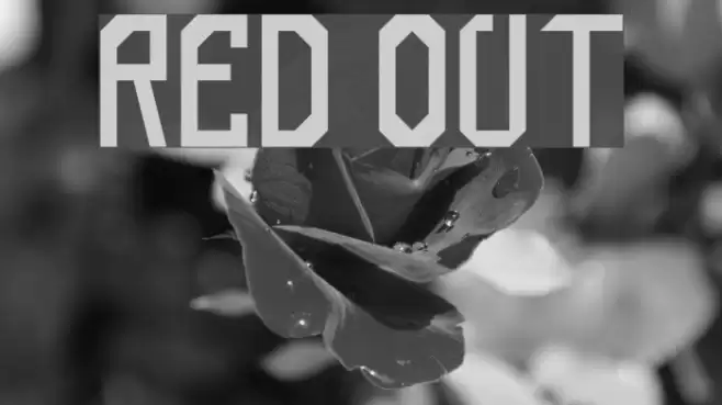 red out Font examples