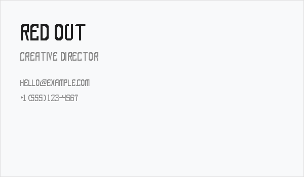 red out Business Card