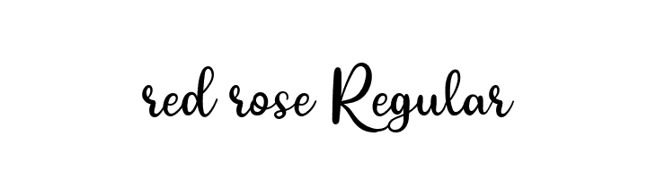 red rose Regular  Frei Schriftart Herunterladen