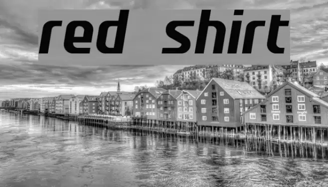 red shirt फ़ॉन्ट examples