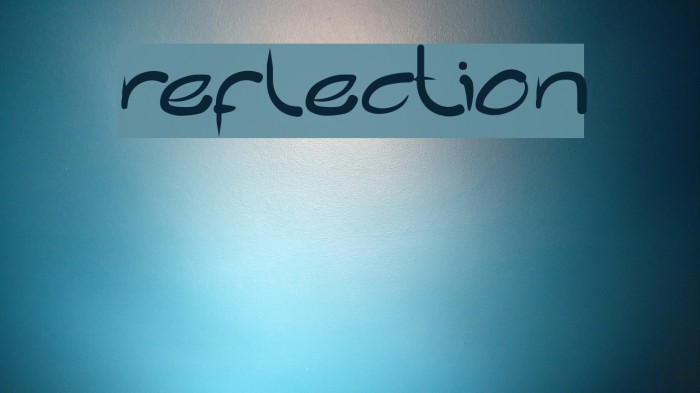 reflection Font examples