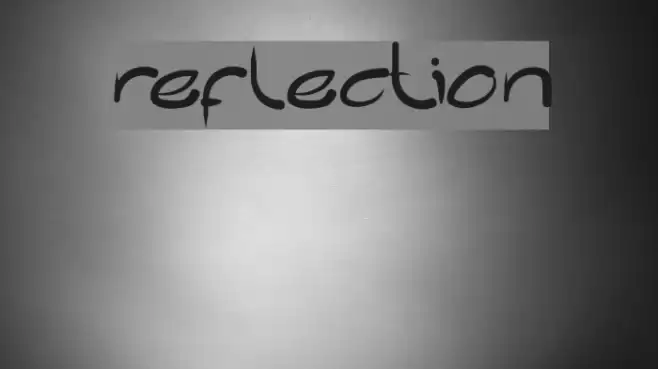 reflection Font examples