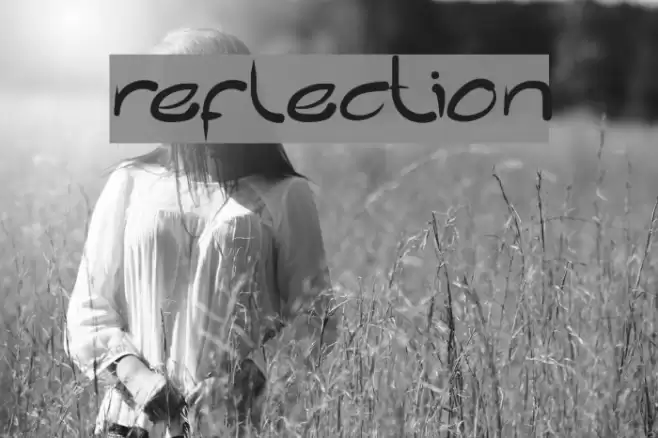 reflection Font examples