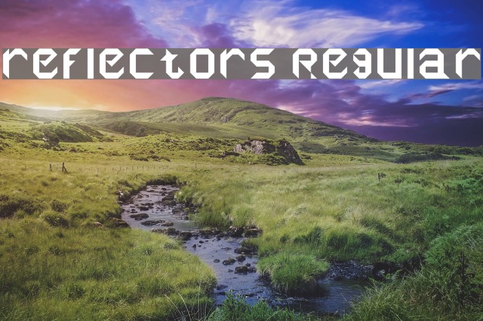 reflectors Regular Font examples