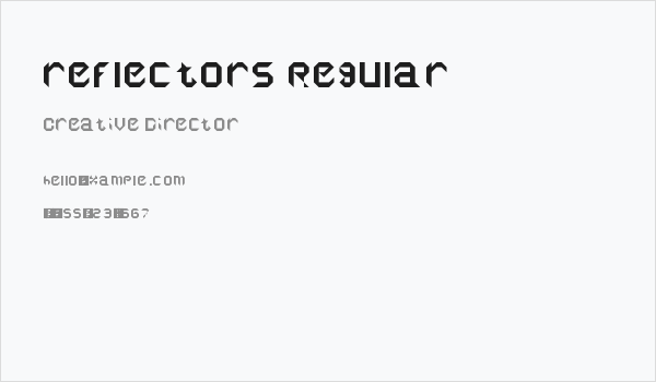 reflectors Regular Business Card