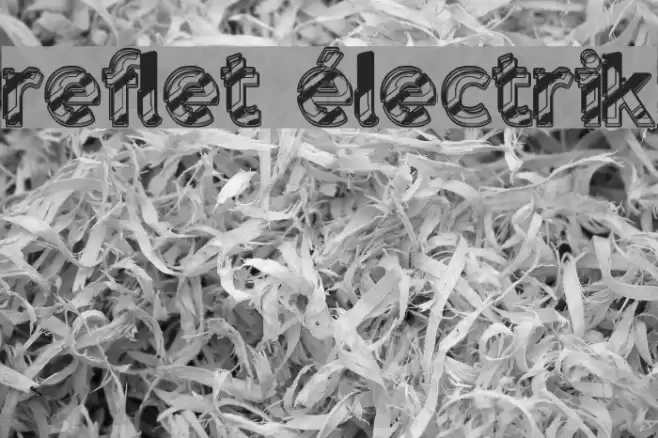 reflet électrik Font examples