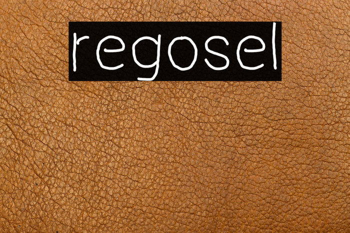 regosel Font examples