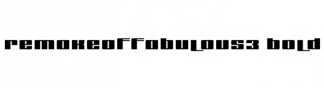 remakeoffabulous3 Bold  Frei Schriftart Herunterladen
