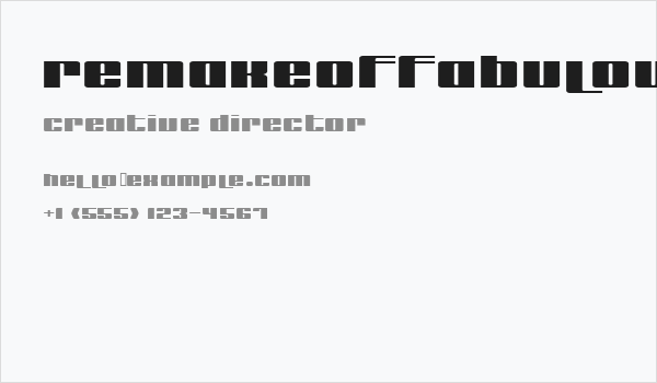 remakeoffabulous3 Bold Business Card