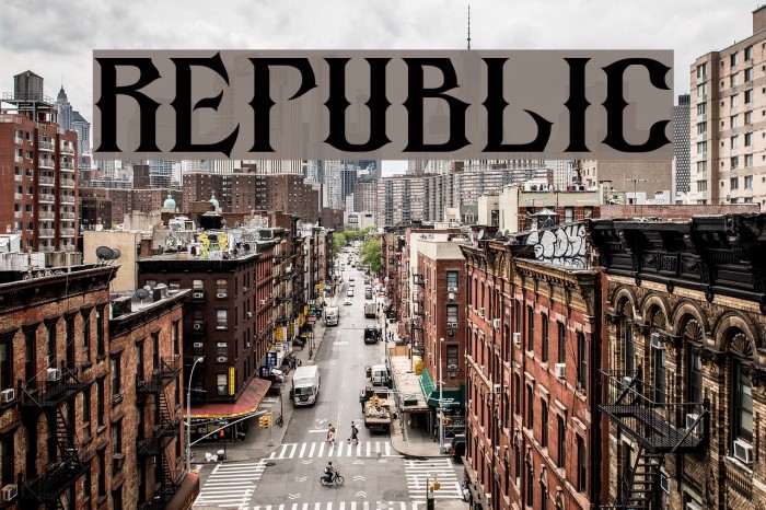 republic Font examples