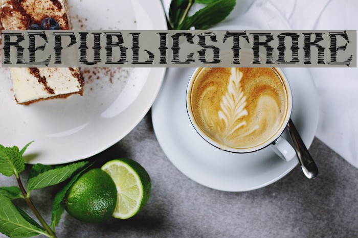 republic_stroke Font examples