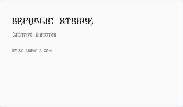 republic_stroke Business Card